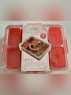 Pink sparkle snacklebox Cook With Color snack box NWT